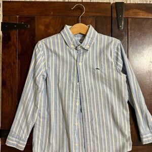 Vineyard Vines Boys Blue and White Striped Button-Down Shirt